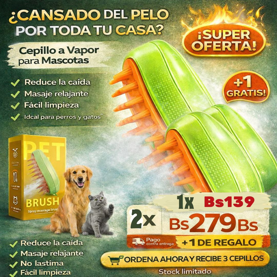 Cepillo a Vapor para Mascotas – Pet Spray Massage Brush