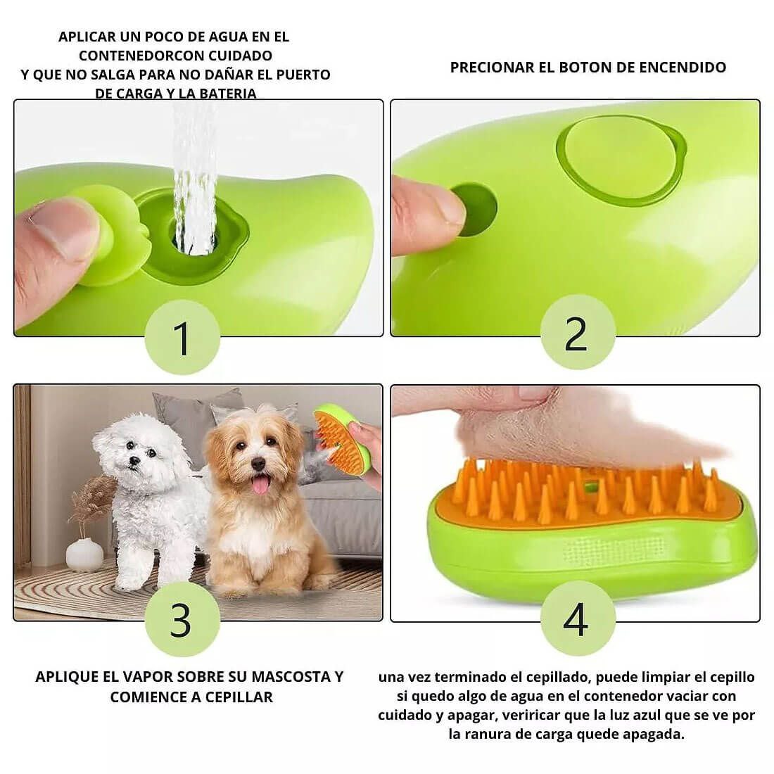 Cepillo a Vapor para Mascotas – Pet Spray Massage Brush