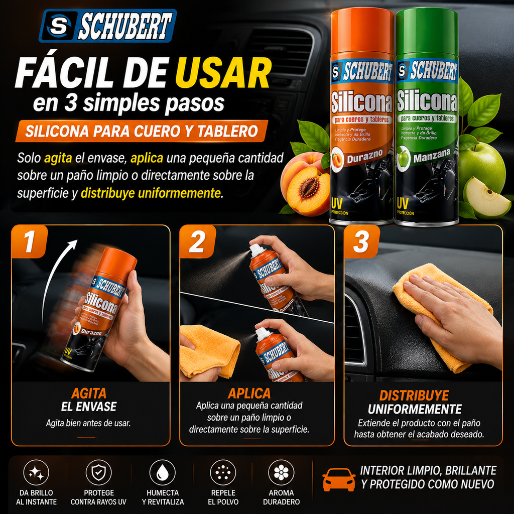 Silicona para Cuero y Tablero Schubert 450ml