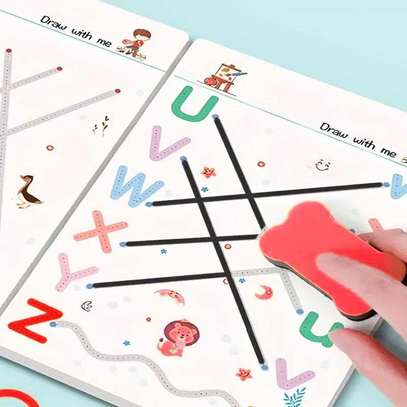 Cuaderno Educativo Infantil Reutilizable (64 Piezas)